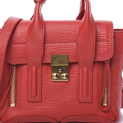 3.1 Phillip Lim 3.1 Textured Calfskin Mini Pashli Satchel Red 9 of 10
