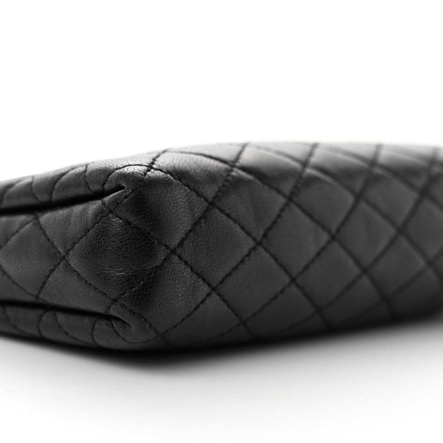 Saint Laurent SAINT LAURENT Lambskin Quilted Gaby Zipped Pouch Black 9 of 11