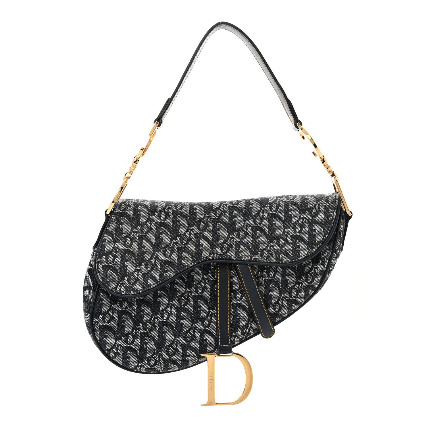 Christian Dior Monogram Saddle Bag Blue 1 of 10