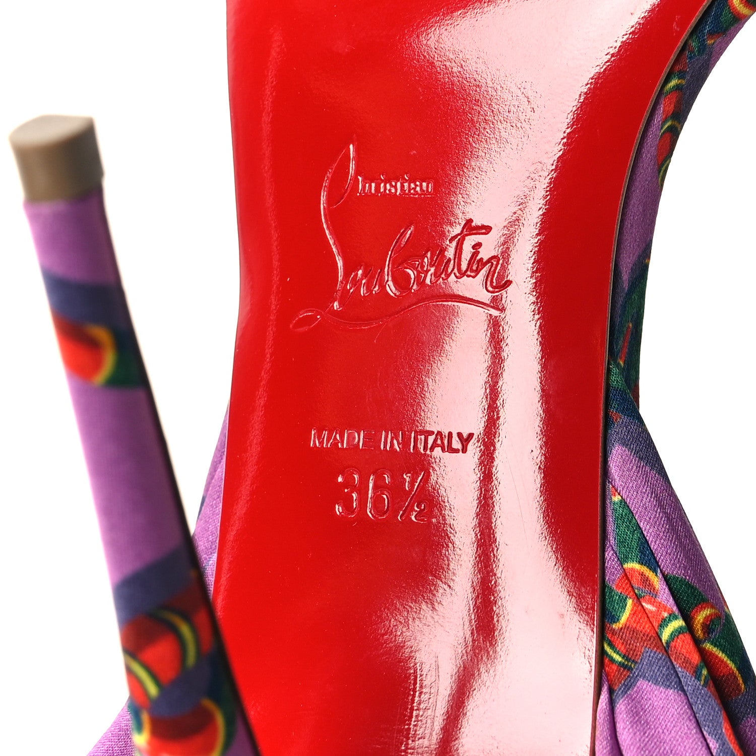 Christian Louboutin Crepe Satin Naja Chain Sandale Du Desert 100 Ankle Wrap Sandals 36.5 Gummy 6 of 9