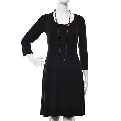 Chanel Ruthenium Pearl Beaded CC Long Necklace Black 2 of 5