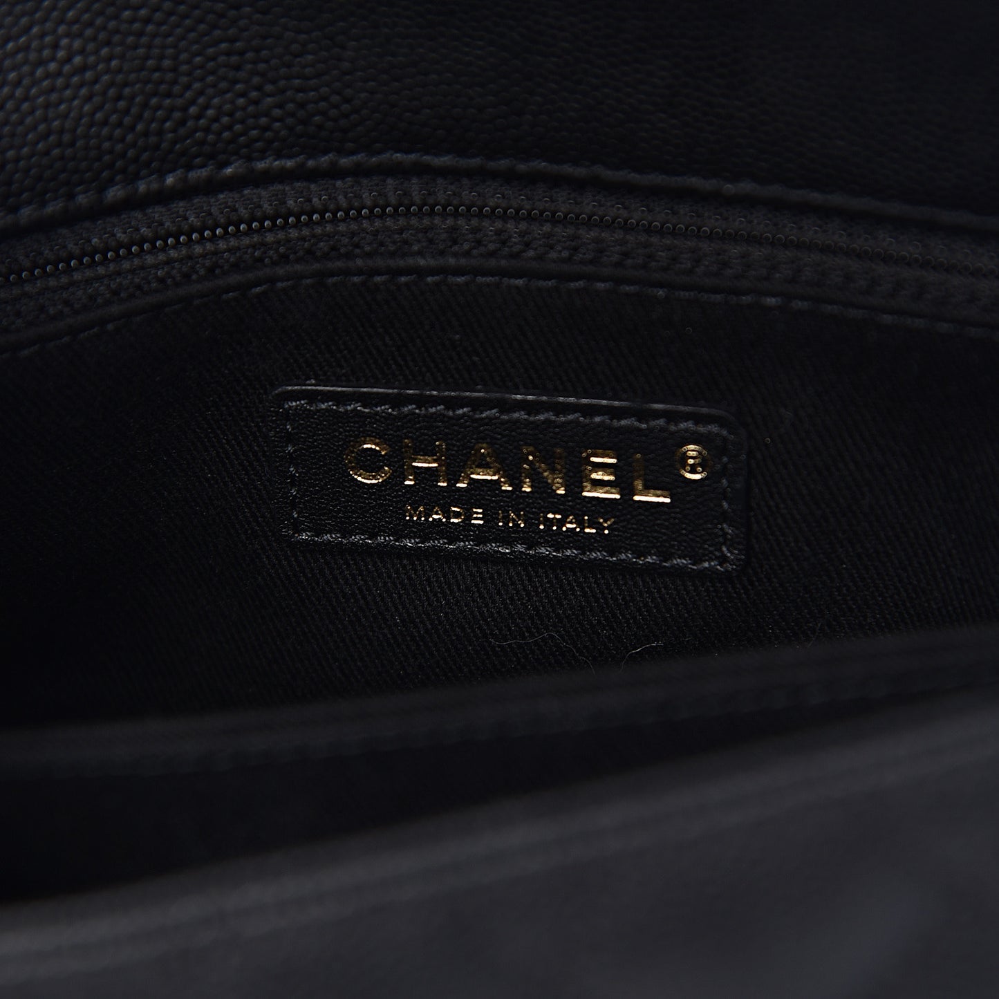 Caviar Lizard Embossed Quilted Mini Coco Handle Flap Black