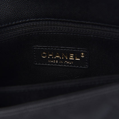 Chanel Caviar Lizard Embossed Quilted Mini Coco Handle Flap Black 6 of 11