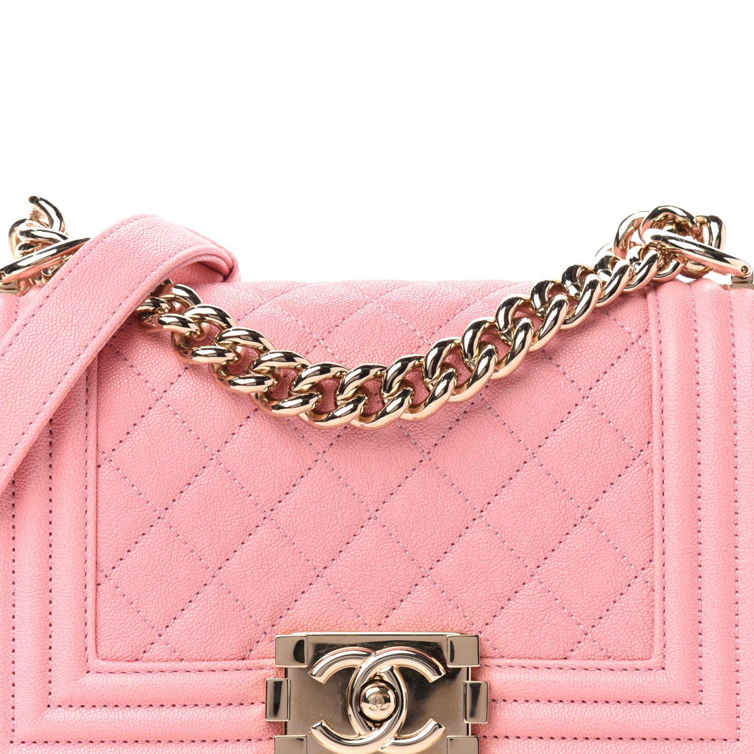 Chanel Caviar Quilted Small Boy Flap Pink 11 of 11