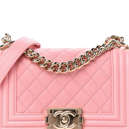 Chanel Caviar Quilted Small Boy Flap Pink 11 of 11