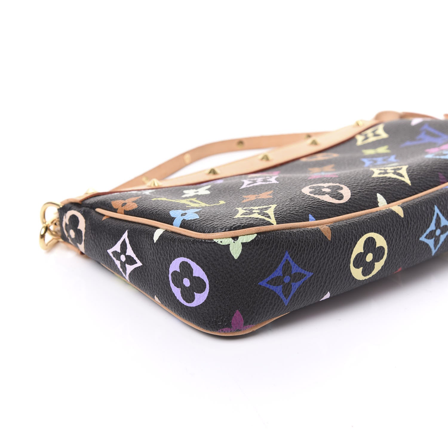 Louis Vuitton Monogram Multicolor Pochette Accessories Black 7 of 9