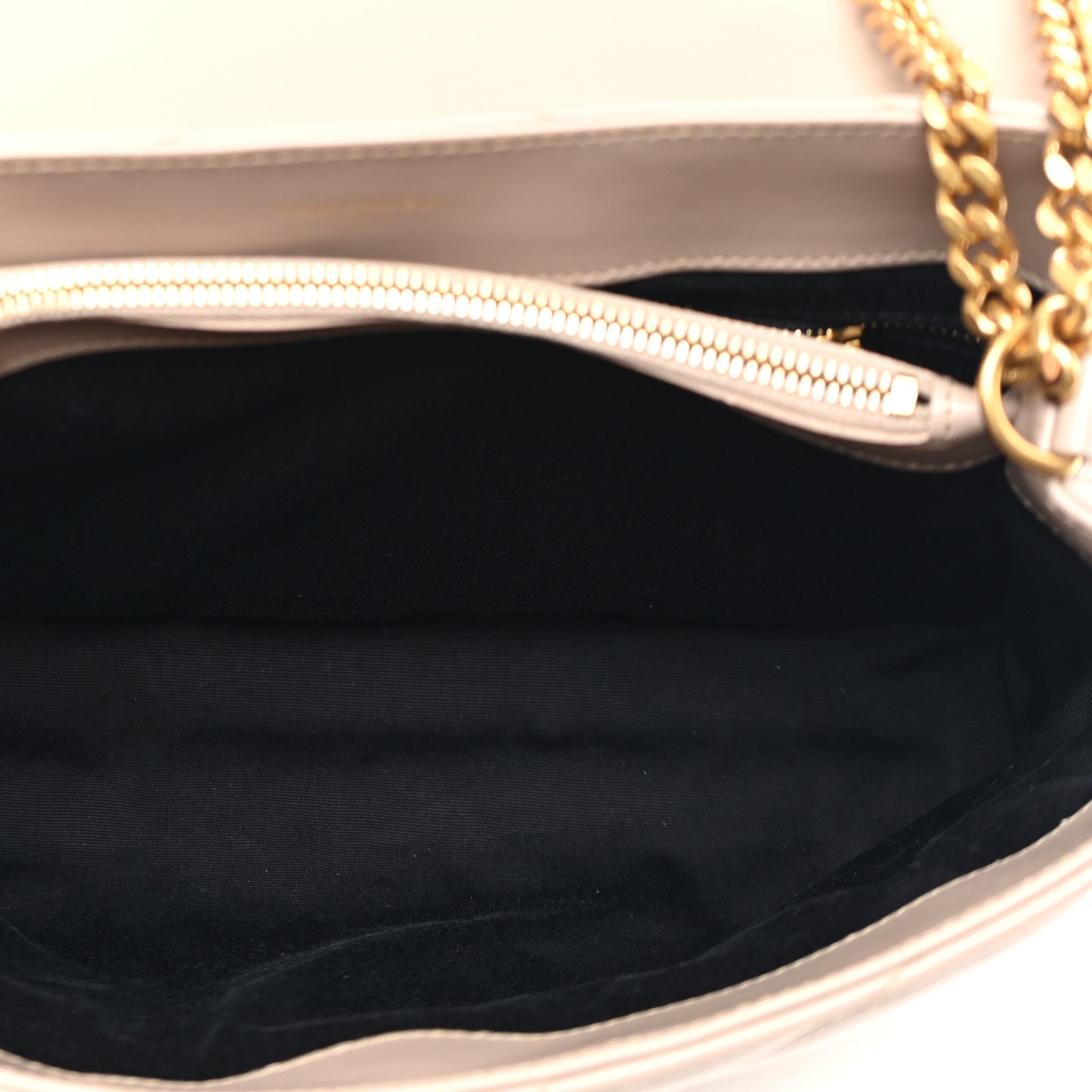 Calfskin Y Quilted Monogram Medium Loulou Chain Satchel Light Natural