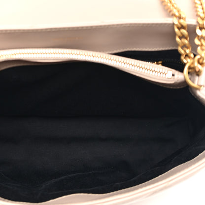 Saint Laurent Calfskin Y Quilted Monogram Medium Loulou Chain Satchel Light Natural 5 of 11