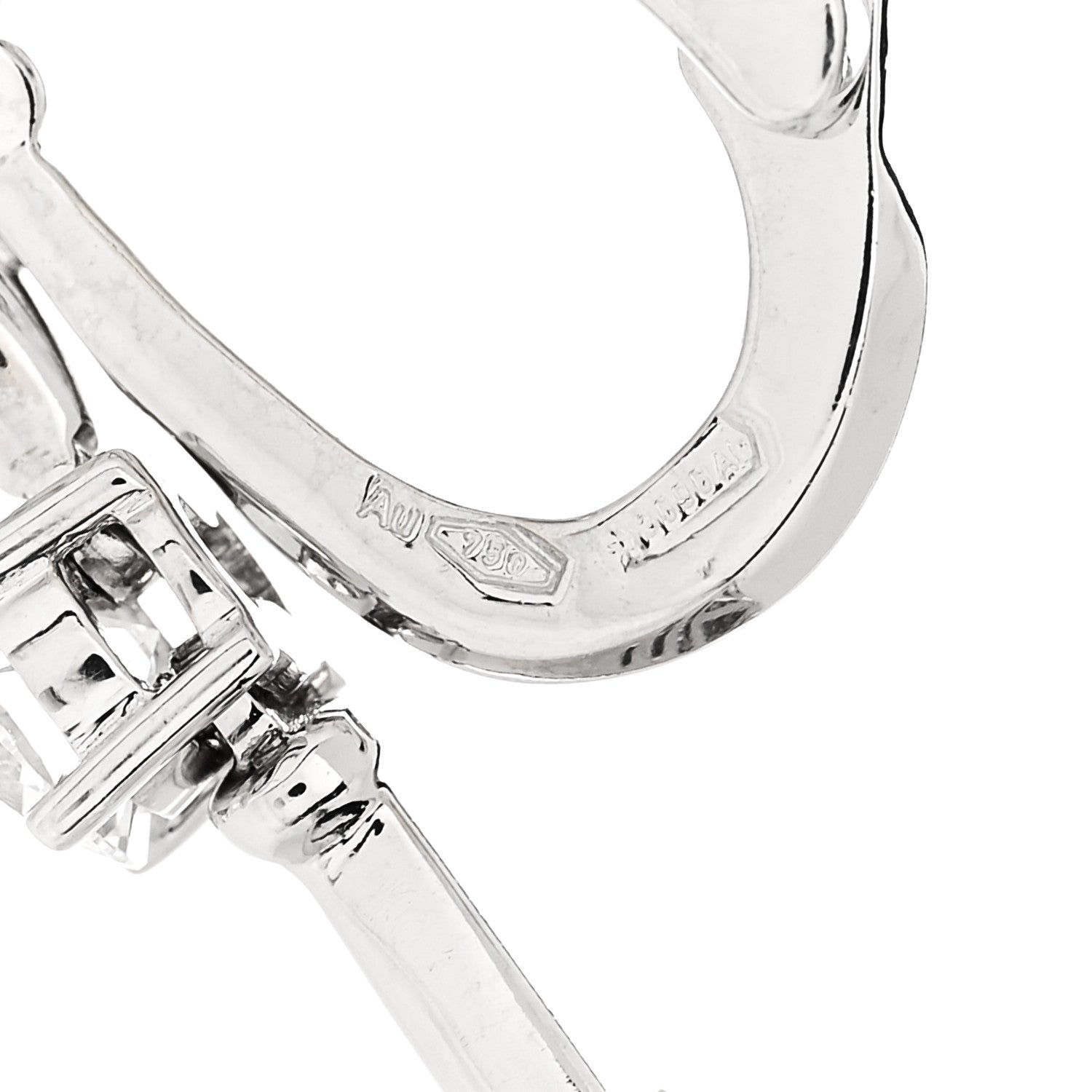 Bulgari 18K White Gold Diamond Divas' Dream Drop Earrings 5 of 6