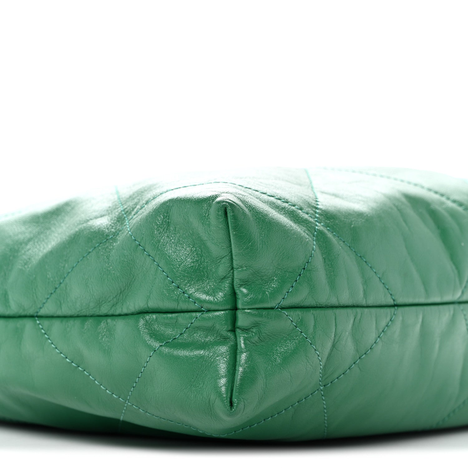 Chanel Shiny Calfskin Quilted Small Chanel 22 Green 10 of 14