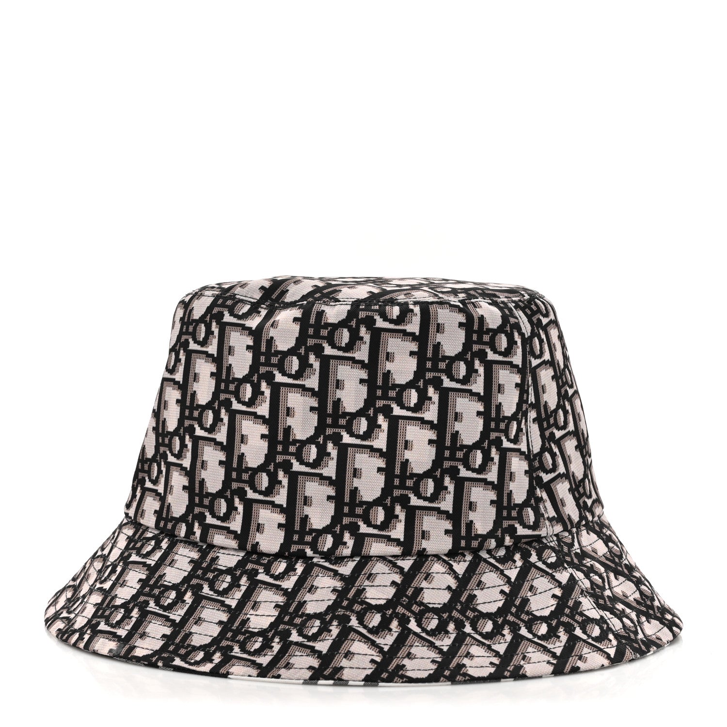 Christian Dior Oblique Plaid Reversible Teddy-D Brim Bucket Hat Black White 1 of 13