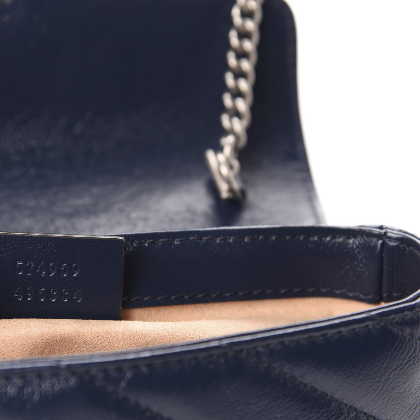 Vintage Effect Calfskin Matelasse Diagonal Super Mini Torchon GG Marmont Shoulder Bag Blue Agata Mystic White