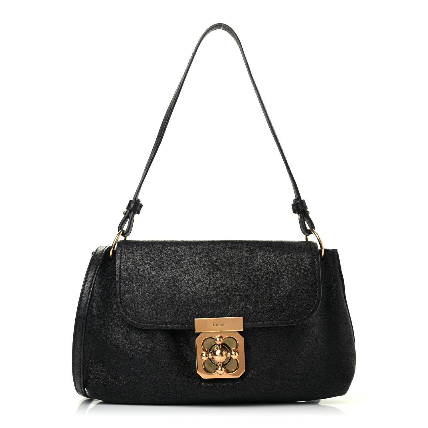 Chloe Goatskin Medium Elsie Shoulder Bag Black 1 of 7