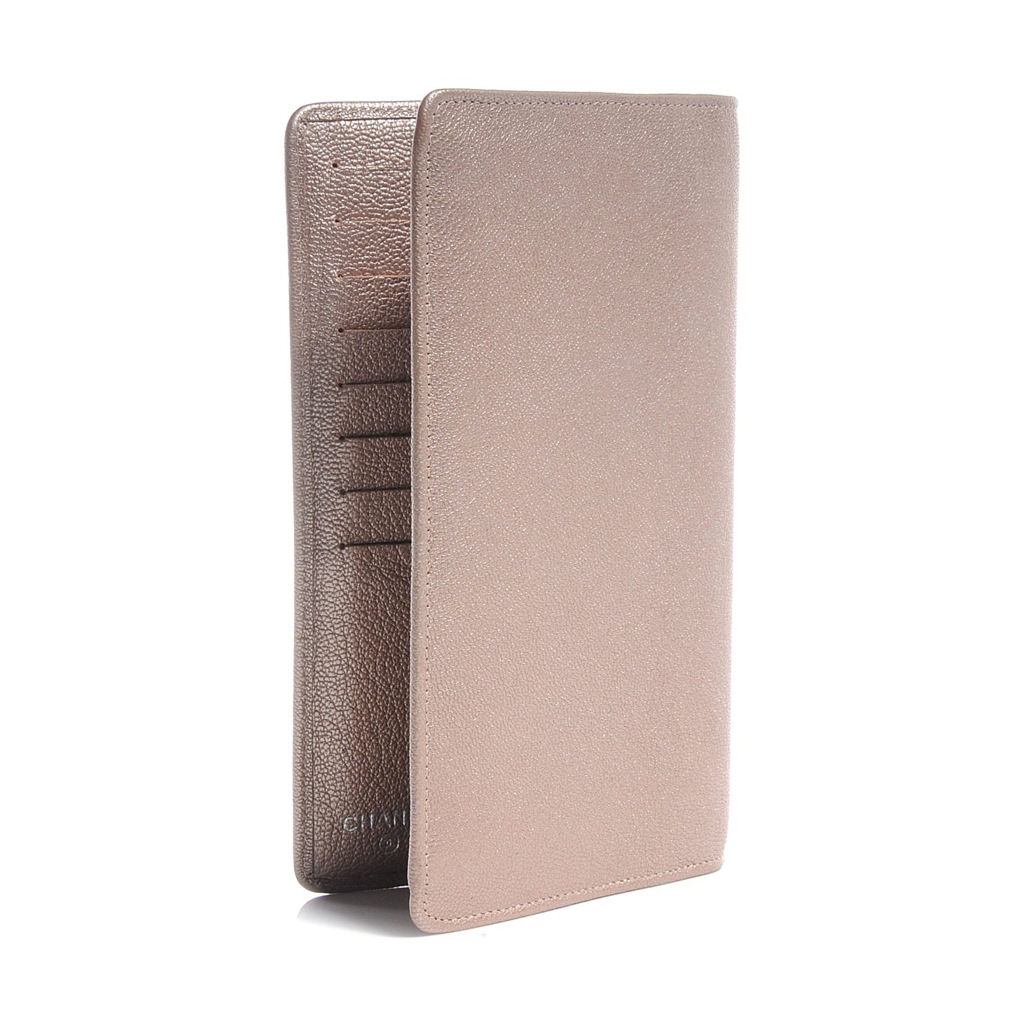 Calfskin Large Yen Wallet Metallic