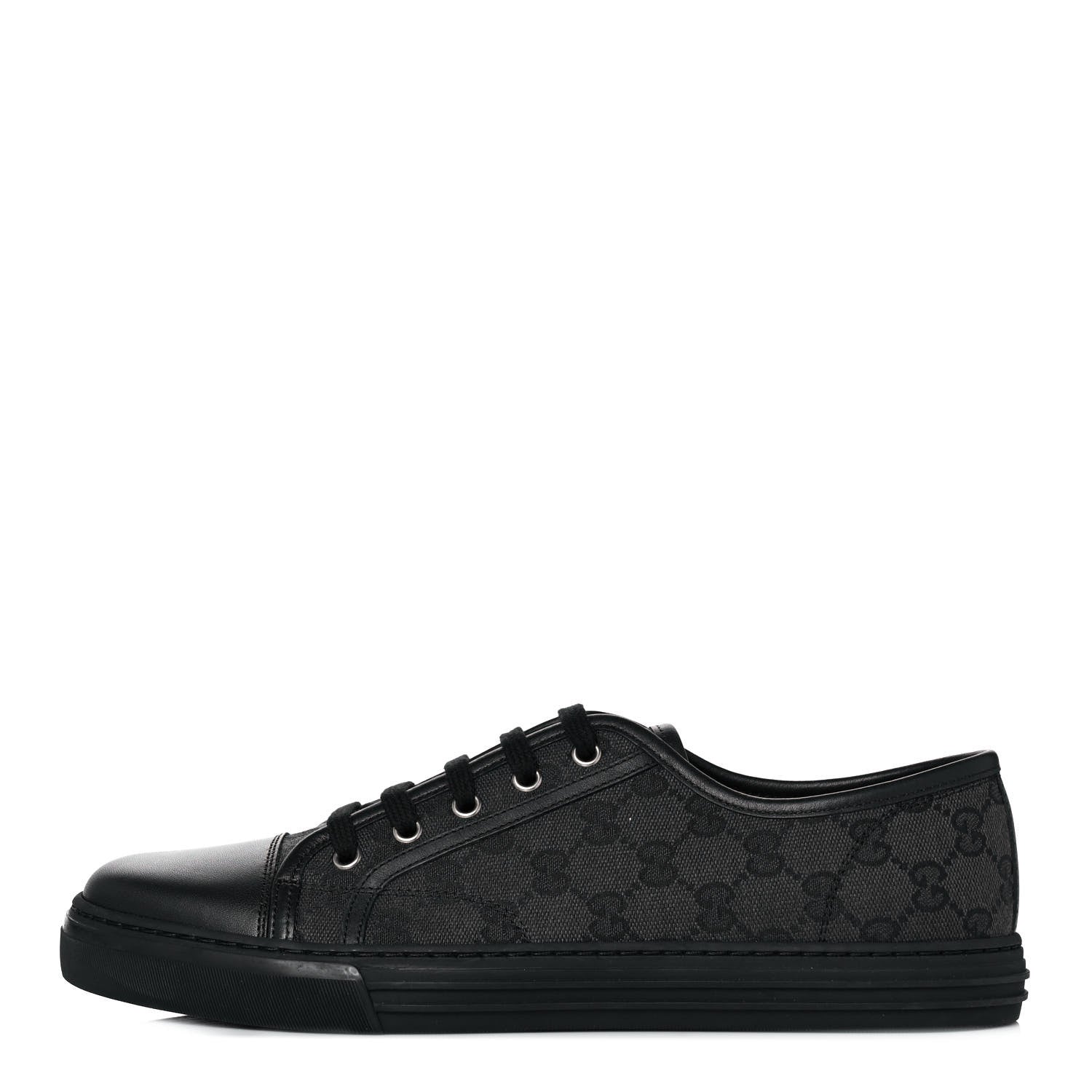 Gucci Monogram Mens Sneakers 9.5 Black Piombo 1 of 8