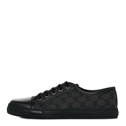 Gucci Monogram Mens Sneakers 9.5 Black Piombo 1 of 8