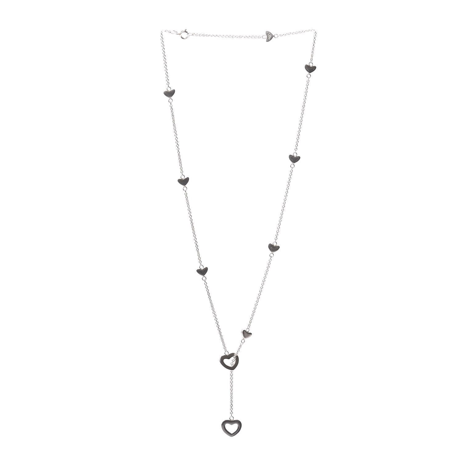 Tiffany Sterling Silver Heart Lariat Necklace 3 of 4