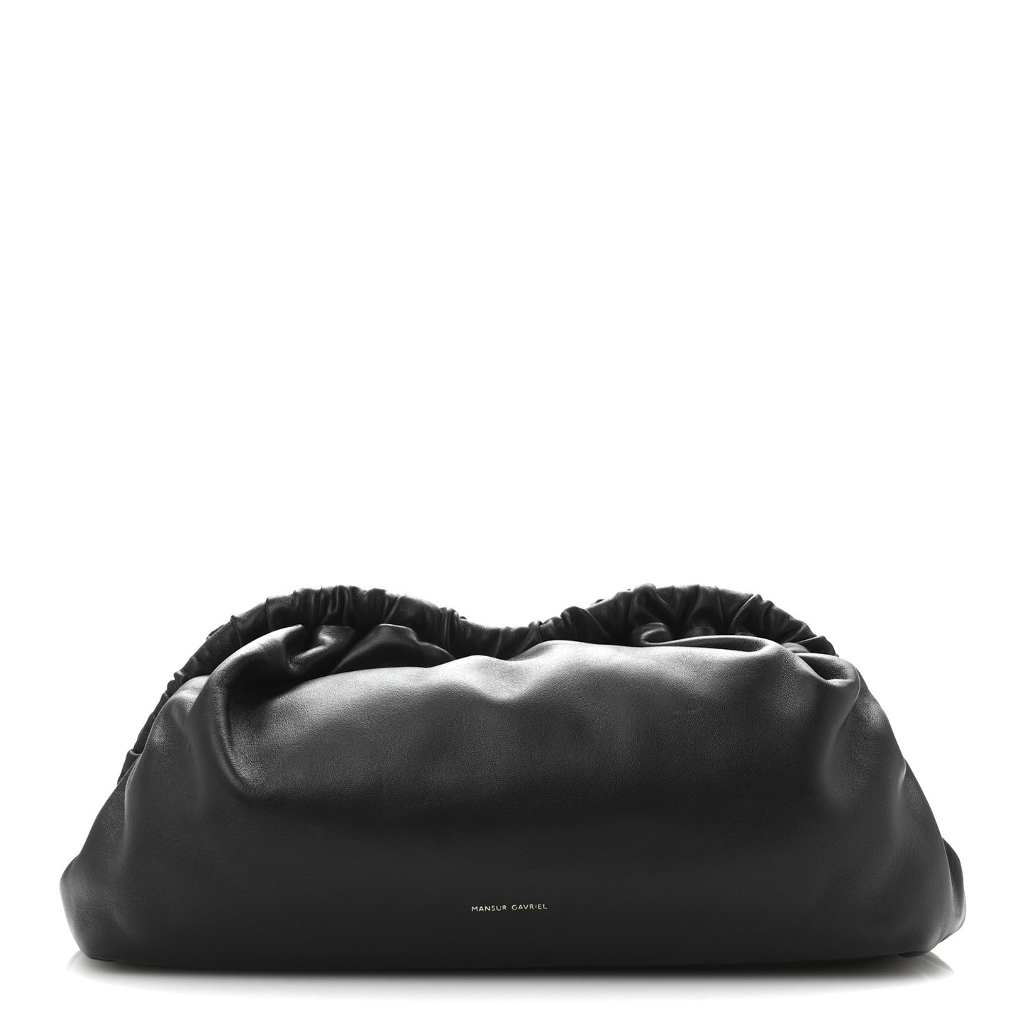 Lambskin Cloud Clutch Black Flamma