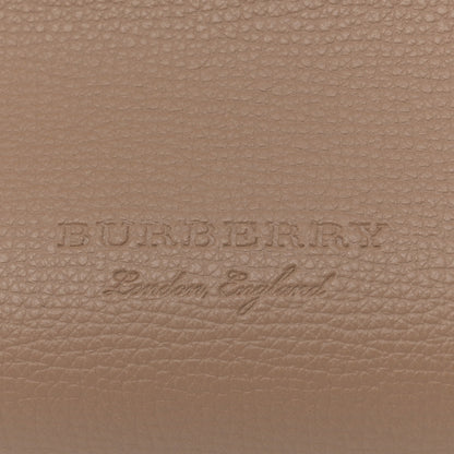 Burberry Grainy Calfskin Haymarket Check Medium Reversible Tote Camel 9 of 17