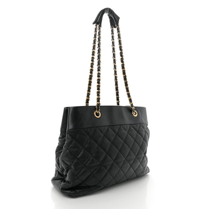 Chanel Calfskin Quilted Large Soft Elegance Tote Black 3 of 11