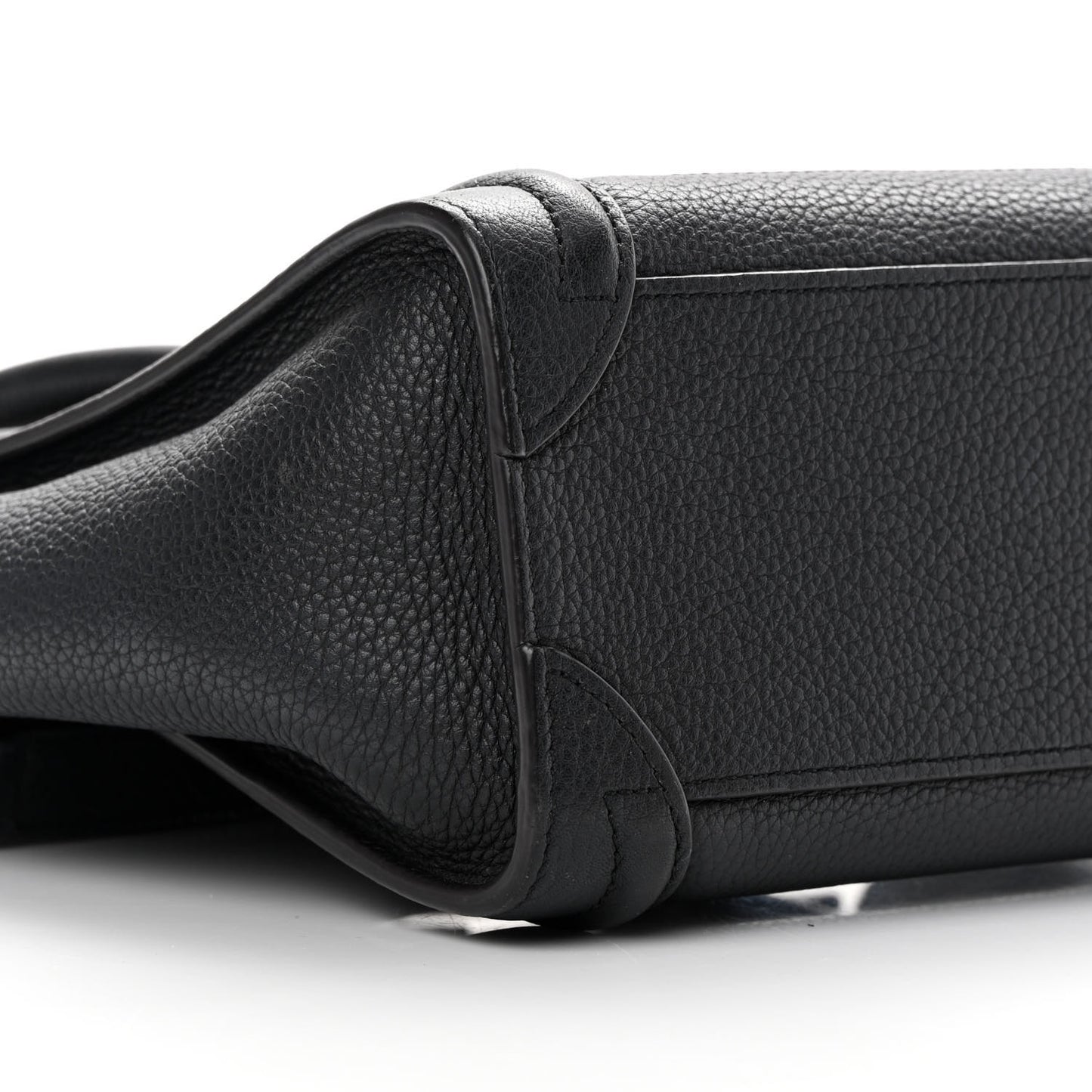 Drummed Calfskin Nano Luggage Black