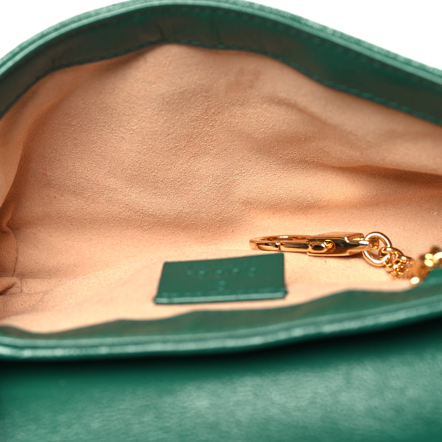 Gucci Azalea Calfskin Enamel Matelasse Diagonal Super Mini Torchon GG Marmont Shoulder Bag New Shamarock Emerald 5 of 10