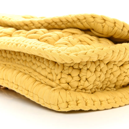 Bottega Veneta Jersey Crochet Shoulder Bag Buttercup Gold 9 of 9