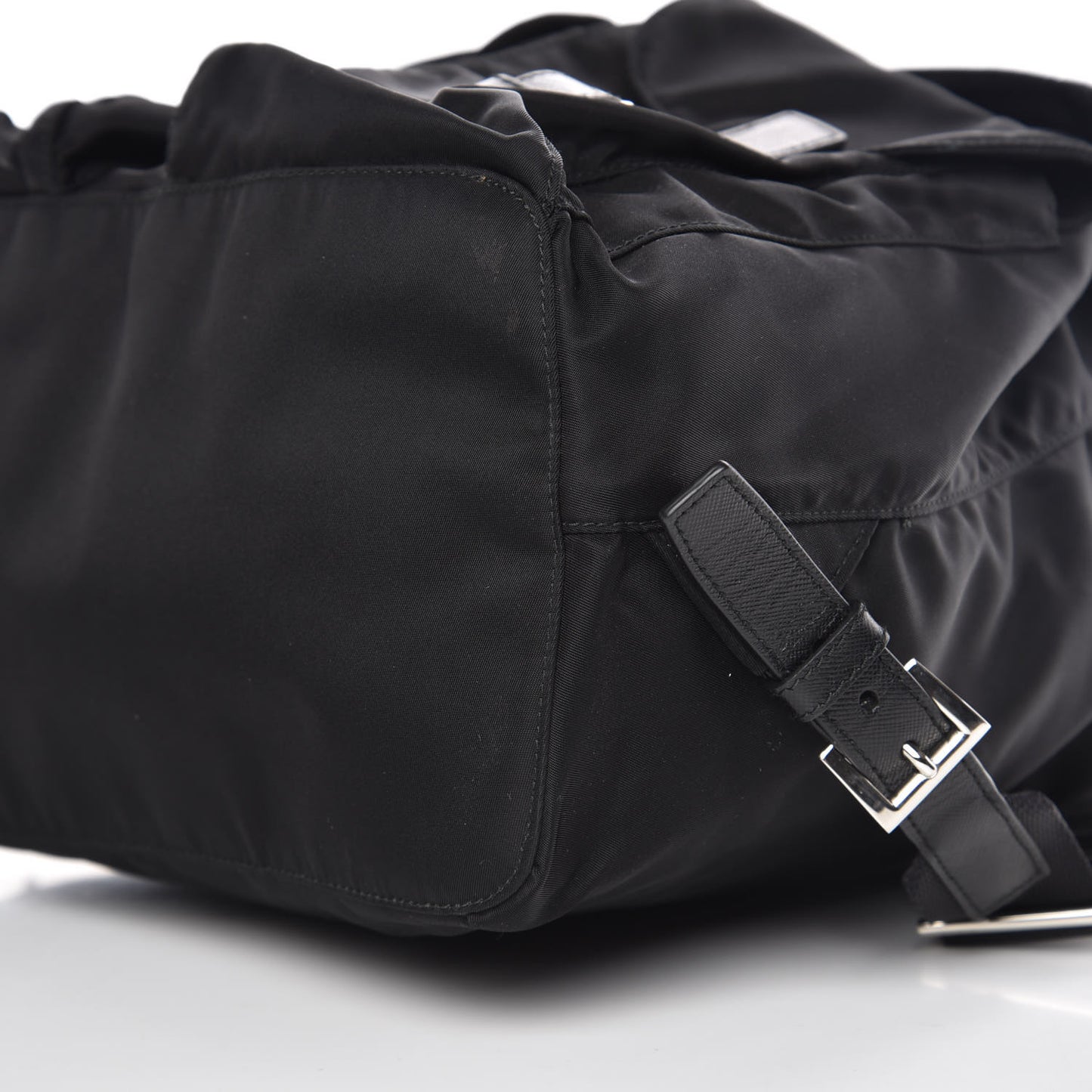 Nylon Vela Saffiano Backpack Black