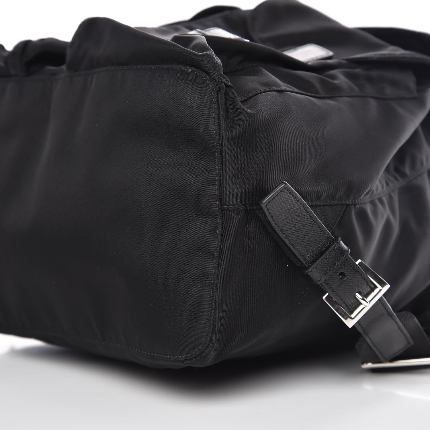 Prada Nylon Vela Saffiano Backpack Black 9 of 12