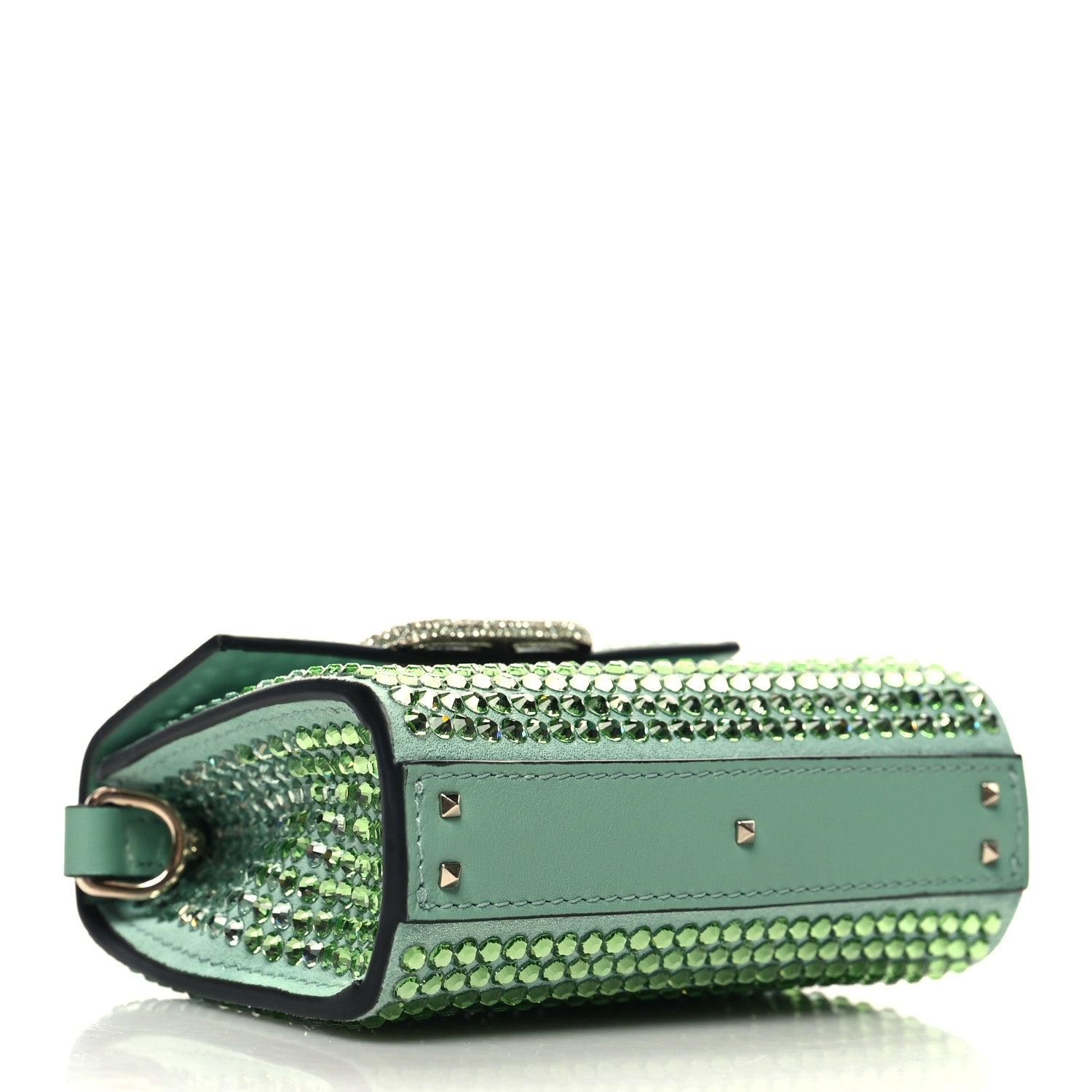Valentino Garavani Rhinestones Gradient Micro Vsling Top Handle Bag Aquamarine 4 of 9