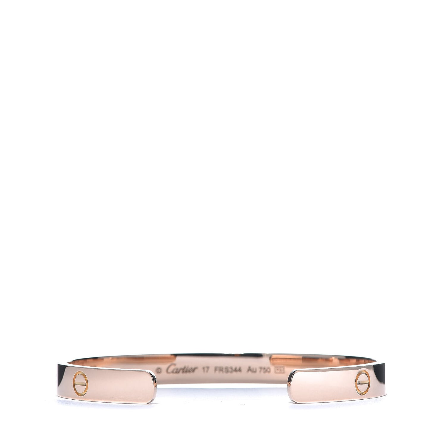 18K Pink Gold LOVE Cuff Bracelet 17