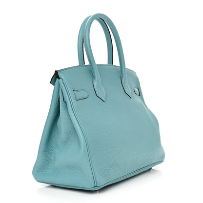 Hermes Taurillon Clemence Birkin 30 Bleu Saint Cyr 3 of 14