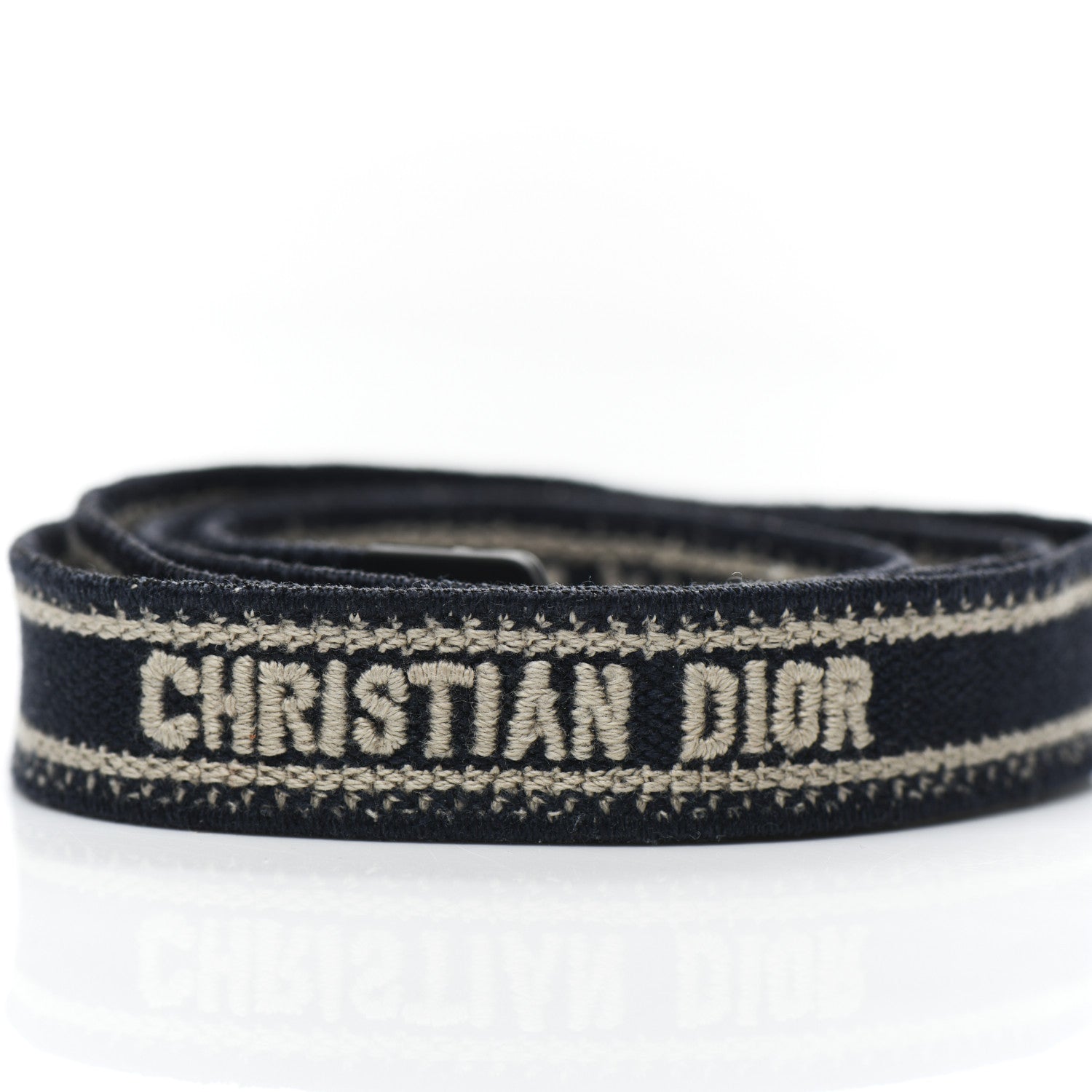 Christian Dior Canvas Embroidered Sunglasses Cord Navy Blue 4 of 4