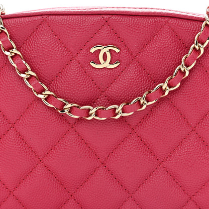 Chanel Caviar Quilted Camera Case Dark Pink 8 of 11