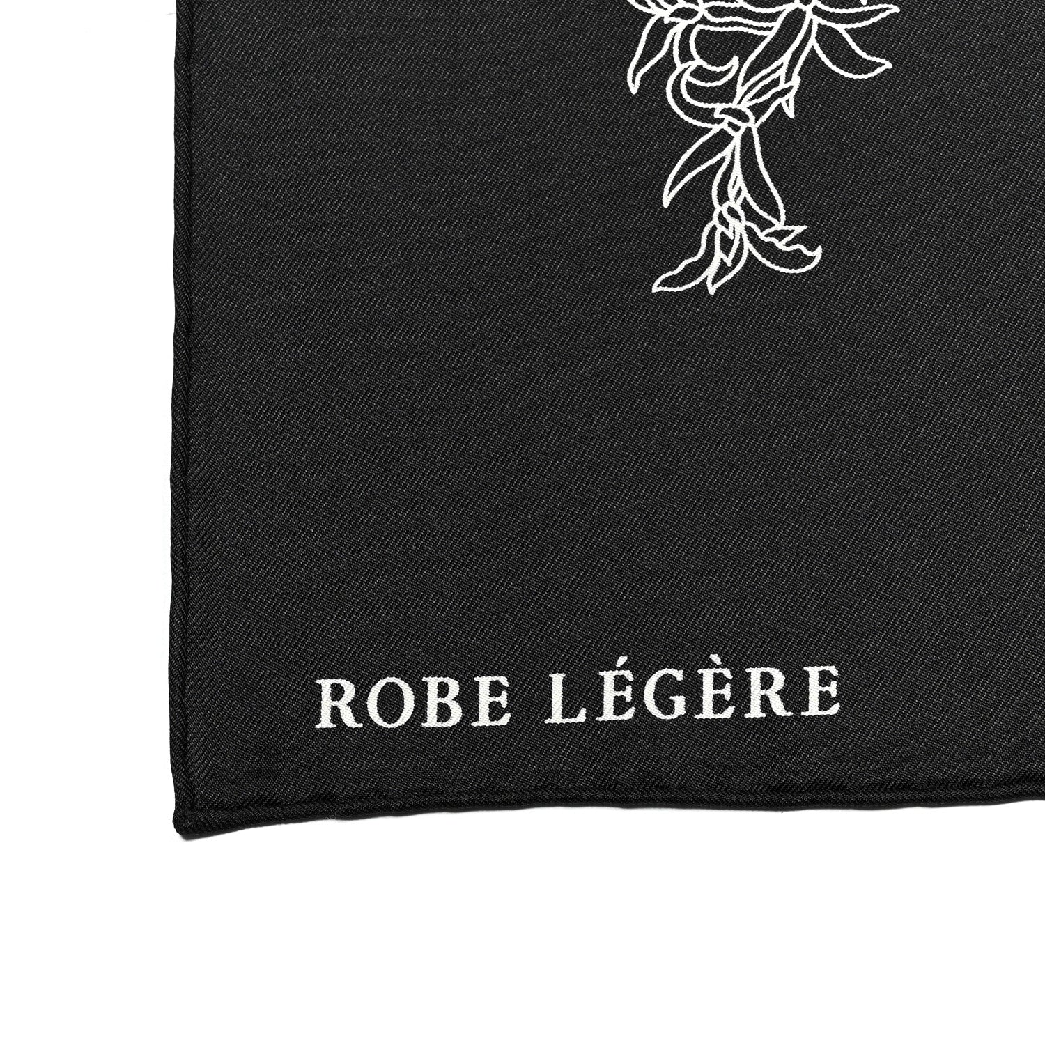 Hermes Silk Robe Legere Scarf 90 Black White 3 of 5