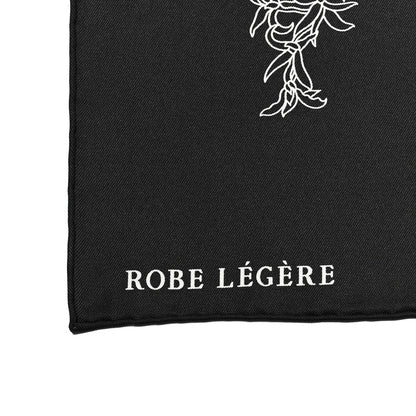 Hermes Silk Robe Legere Scarf 90 Black White 3 of 5
