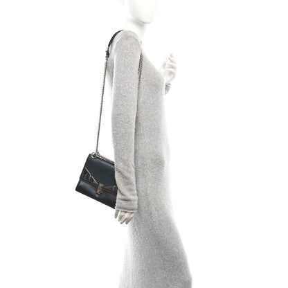 Fendi Vitello Liberty Lucido Metal Monster Eyes Studded Small Kan I Shoulder Bag Black 2 of 10
