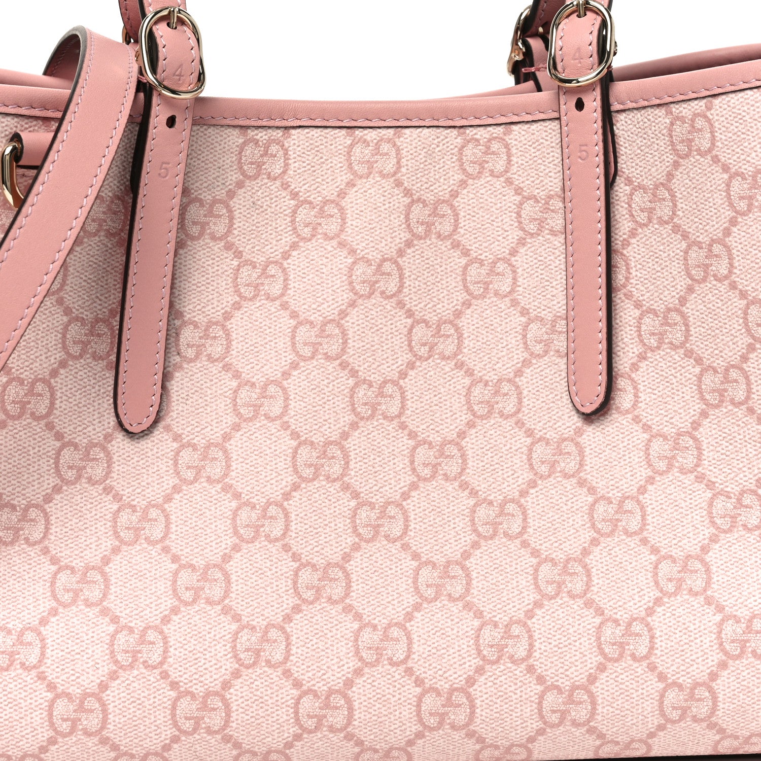 Gucci GG Supreme Monogram Emblem Medium Tote Bag Light Pink 8 of 10
