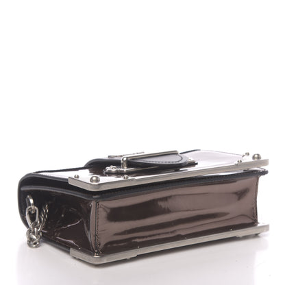 Prada Metallic Vitello Saffiano Cahier Bag Cammeo Black 4 of 9