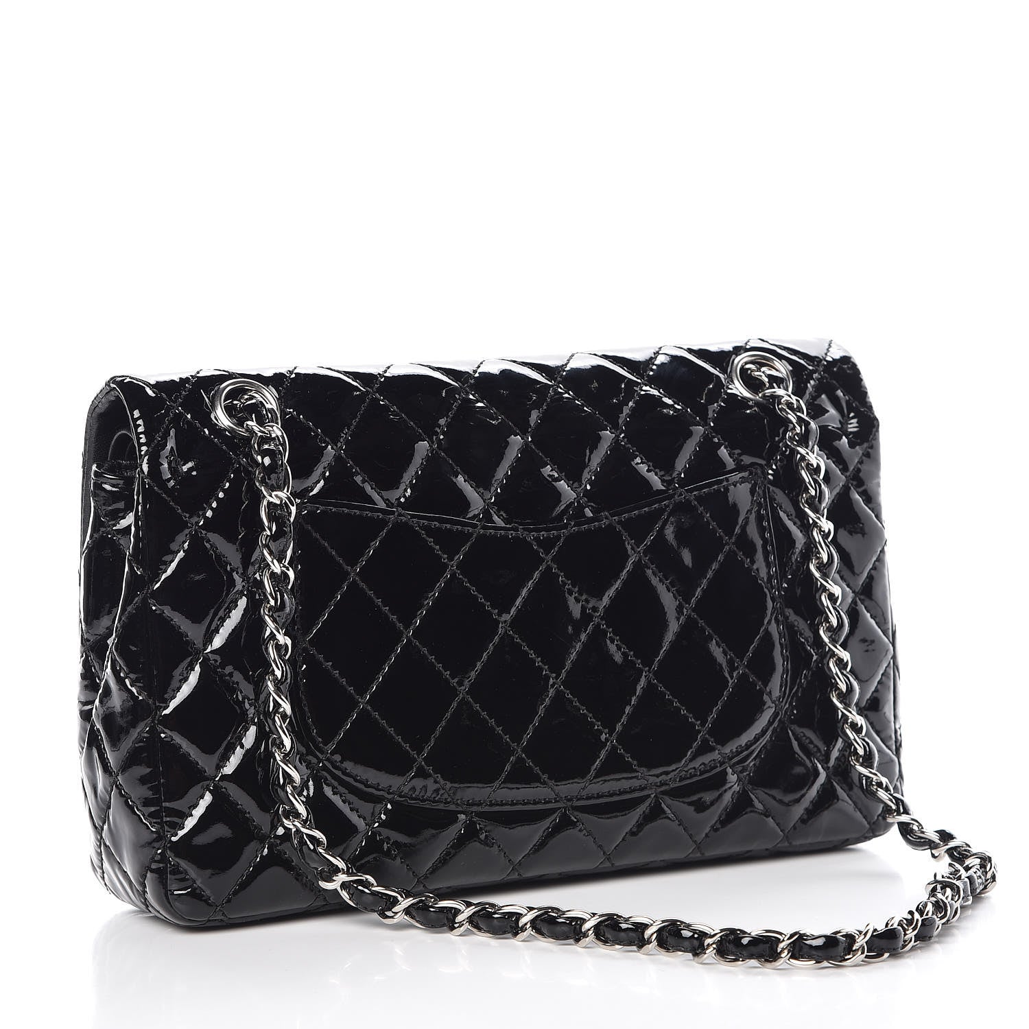 Chanel Patent Quilted Medium Double Flap Black 4 of 8