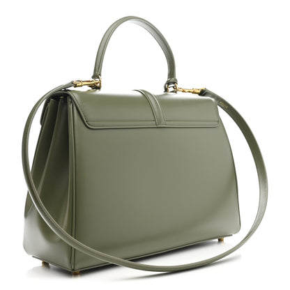 Celine Satinated Calfskin Medium 16 Top Handle Bag Sage 3 of 13