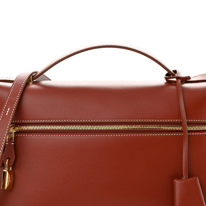 Loro Piana Saddle Calfskin Extra Bag L27 Deep Kummel 7 of 10