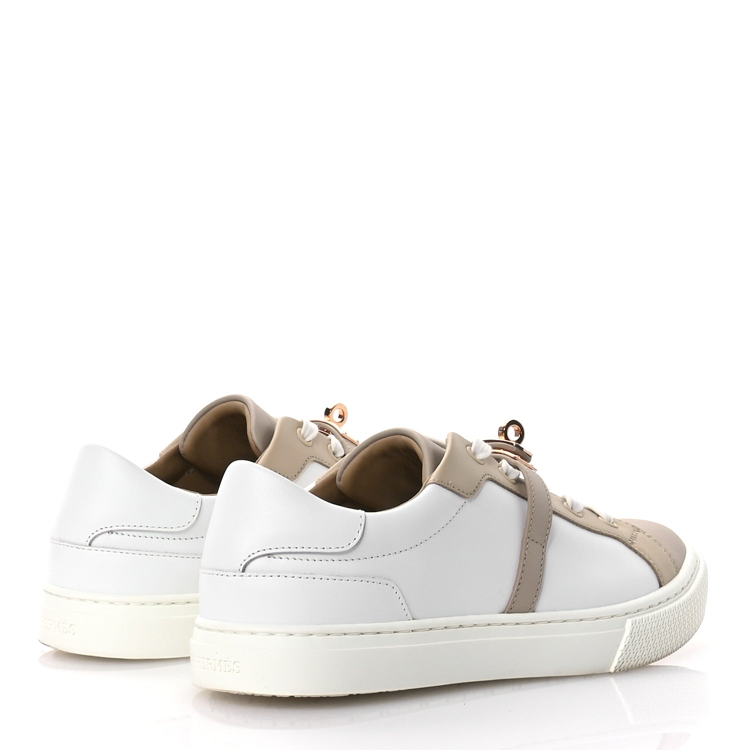 Hermes Calfskin Day Sneakers 38 Multicolor White 1641039