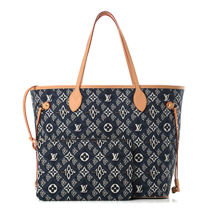 Louis Vuitton Jacquard Since 1854 Neverfull MM Blue 1 of 11