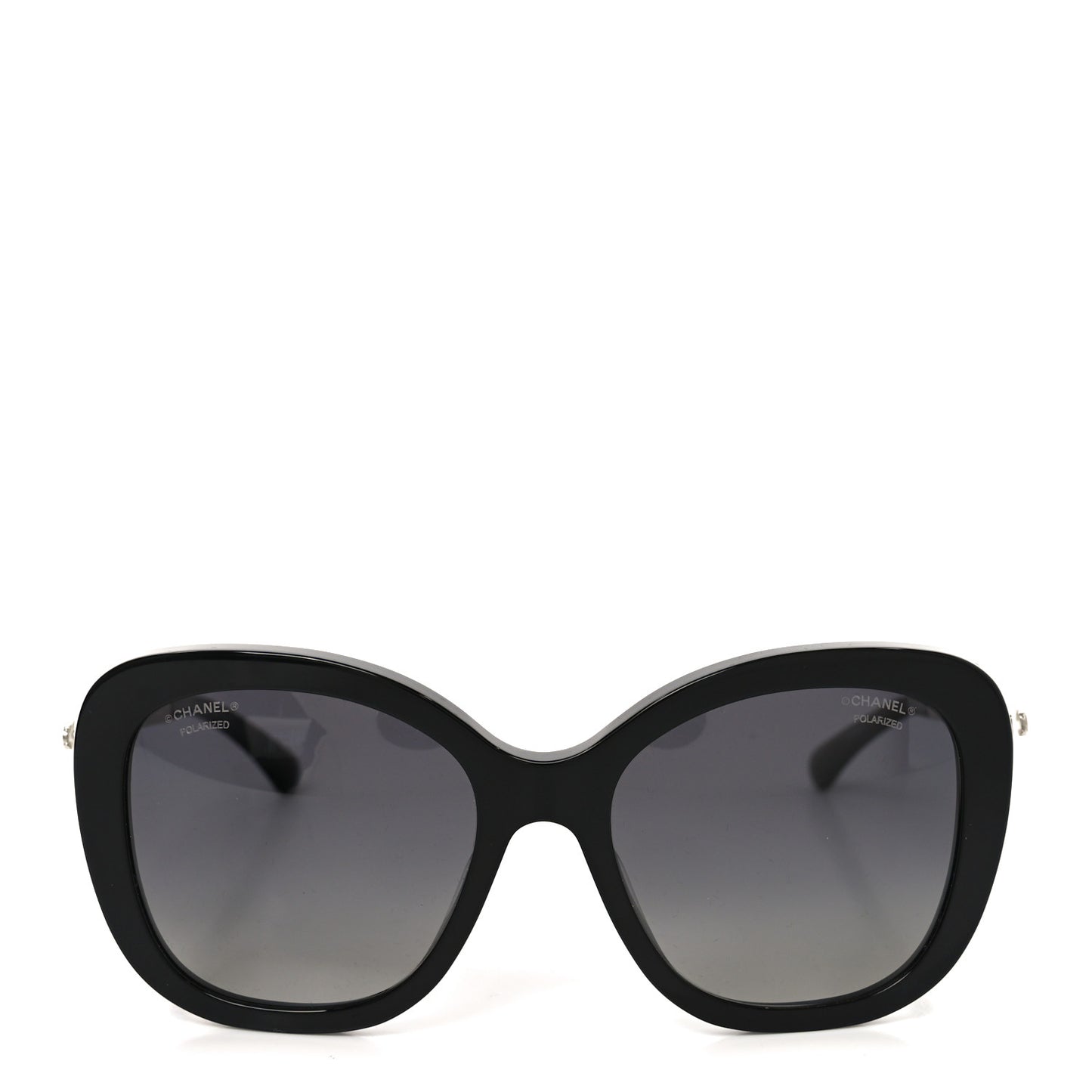 Acetate Polarized Butterfly Winter Pearl Sunglasses 5339-H-A Black