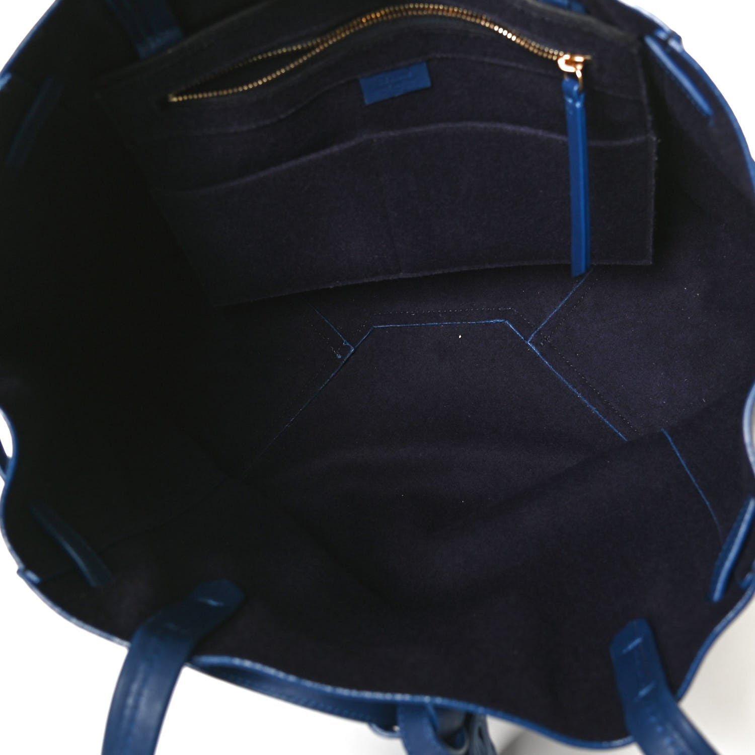 Celine Smooth Calfskin Medium Belt Cabas Phantom Royal Blue 7 of 11