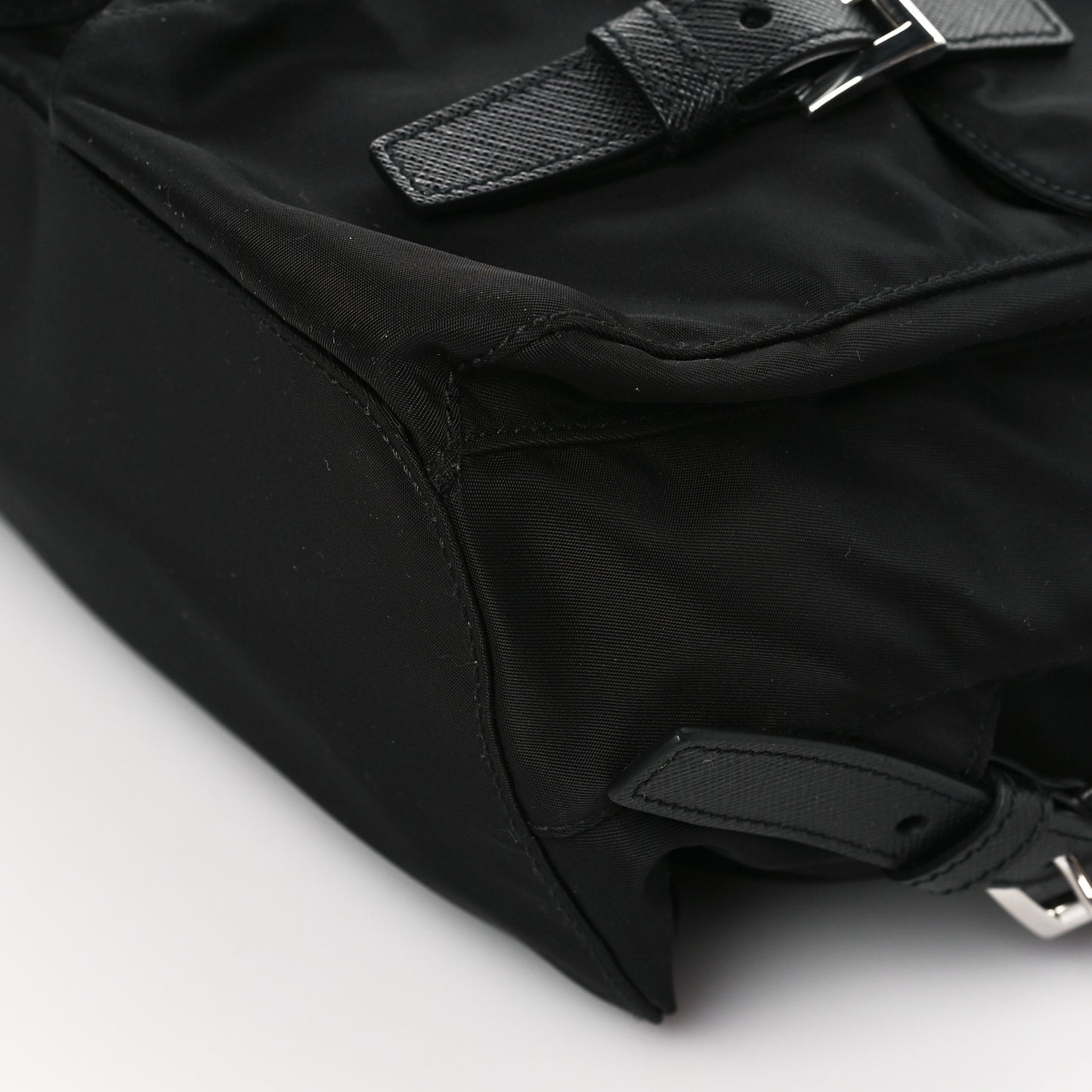 Tessuto Nylon Saffiano Small Backpack Black