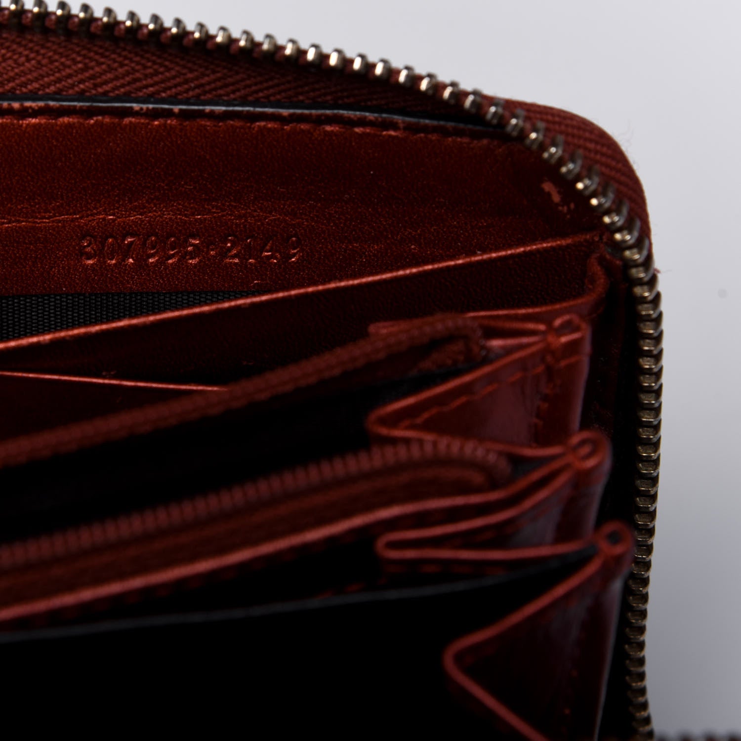 Gucci Monogram Bow Zip Around Wallet Brown 7 of 22