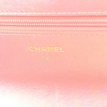 Chanel Iridescent Calfskin Quilted Chanel 19 Wallet On Chain WOC Pink 6 of 10