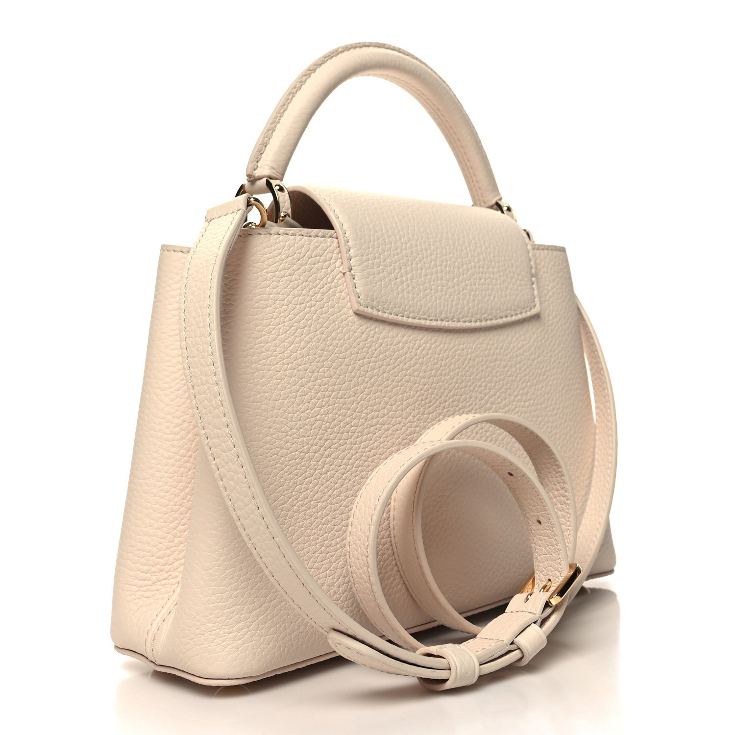 Louis Vuitton Taurillon Capucines BB Snow 3 of 11